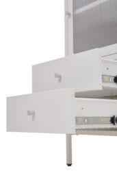 H&O Direct Steel File Cabinet Storage Cabinet with 2 Drawers & 2 Adjustable Shelves in White - thumbnail 5