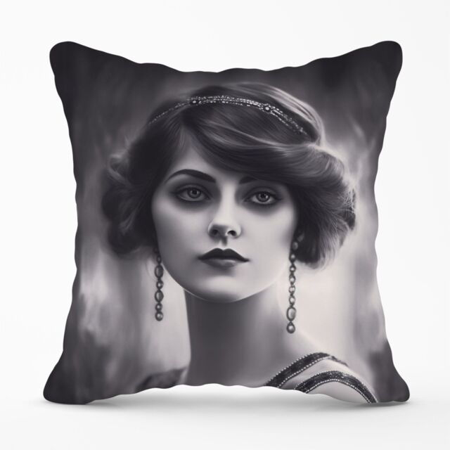 Warren Reed - Designer Edwardian Showgirl Cushions in Black - Size: 45 cm x 45 cm - image 1