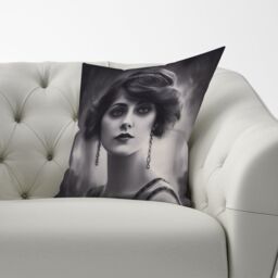 Warren Reed - Designer Edwardian Showgirl Cushions in Black - Size: 45 cm x 45 cm - thumbnail 3