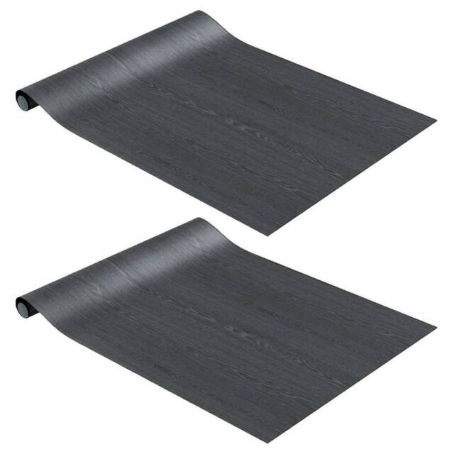Berkfield Home Self-adhesive Furniture Films 2 pcs Dark Wood 500x90 cm PVC in Black - image 1