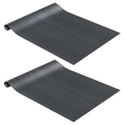 Berkfield Home Self-adhesive Furniture Films 2 pcs Dark Wood 500x90 cm PVC in Black