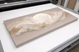 Mafett Large Feather Canvas Wall Art Elegant Neutral Luxury Wall Decor in Beige - thumbnail 3