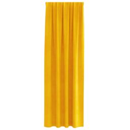 Berkfield Home Blackout Curtains with Top Tape 2 pcs Mustard Yellow Velvet - thumbnail 4