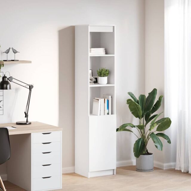 Berkfield Home Highboard White 37.5x35x180 cm Engineered Wood - image 1