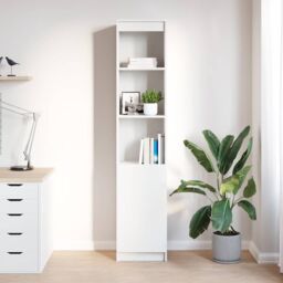 Berkfield Home Highboard White 37.5x35x180 cm Engineered Wood - thumbnail 3