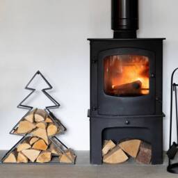 Lemon Pavilion Furniture and Decor Tree Log Holder (Set of 2) - Black - thumbnail 3