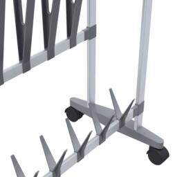 Berkfield Home Shoe Rack with Wheels Silver 89x27x120 cm - Size: 89 x 27 x 120 cm - thumbnail 6