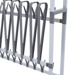 Berkfield Home Shoe Rack with Wheels Silver 89x27x120 cm - Size: 89 x 27 x 120 cm - thumbnail 5