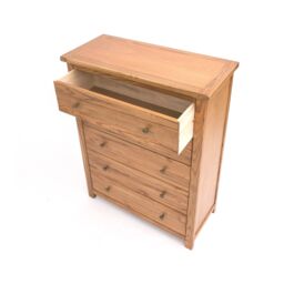 Cabinet Bits Trivento 5 Drawer Chest of Drawers Brass Knob in Natural - thumbnail 4