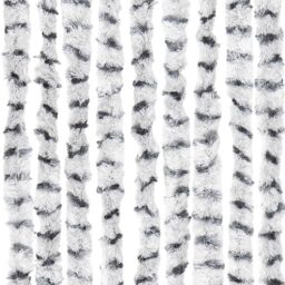 Berkfield Home Fly Curtain Light Grey & Dark Grey 100x200 cm Chenille - thumbnail 5