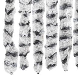 Berkfield Home Fly Curtain Light Grey & Dark Grey 100x200 cm Chenille - thumbnail 6