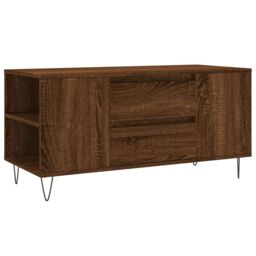 Berkfield Home Coffee Table Brown Oak 102x44.5x50 cm Engineered Wood - thumbnail 2