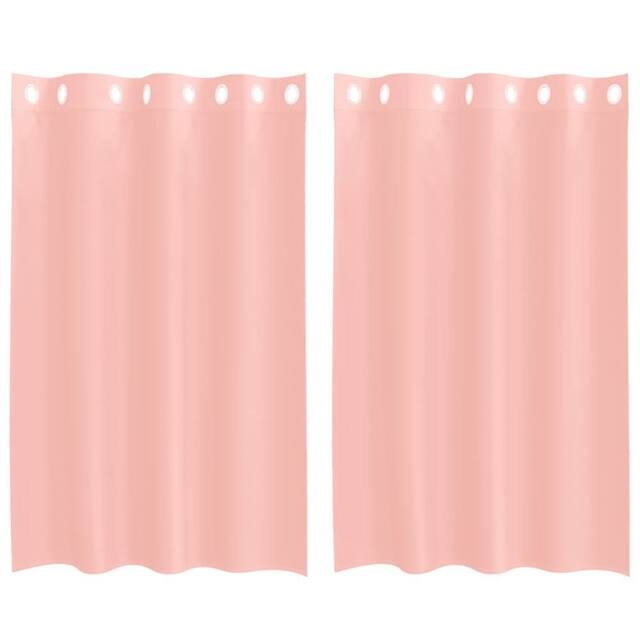 Berkfield Home Voile Curtains with Grommets 2 pcs Pink 140x175 cm - image 1