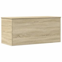 Berkfield Home Storage Box Sonoma Oak 100x42x46 cm Engineered Wood in Brown - Size: 100 x 42 x 46 cm - thumbnail 2