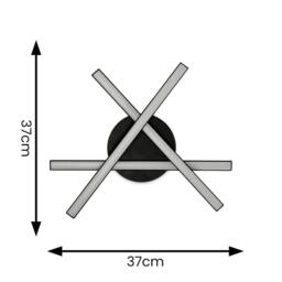 EONLION Black Ceiling Light Fitting Wall Light Integrated LED Crossover - thumbnail 2