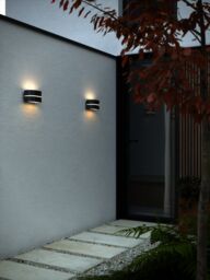 Nordlux Modern Outdoor Wall Light Black Plastic E27 Weatherproof - Mains Powered, IP44 - thumbnail 4