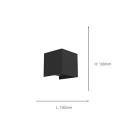 Eglo Rincine LED Neutral White Motion Sensor Rechargeable Wall Light, Black - thumbnail 4
