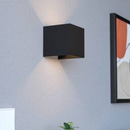 Eglo Rincine LED Neutral White Motion Sensor Rechargeable Wall Light, Black