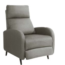 Comfy Living Ltd Fabric Recliner Chair Upholstered in Linen in Light Grey - thumbnail 2