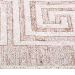 Berkfield Home Rug Washable 190x300 cm Beige Anti Slip - Size: 100 cm diameter - thumbnail 4