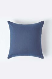 Homescapes European Linen Pillowcase, 40 x 40 cm in Navy