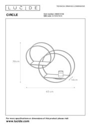 Lucide 'CIRCLE' Non Dimmable Stylish Retro Indoor Decorative Wall Light 1xE27 in Black - thumbnail 6