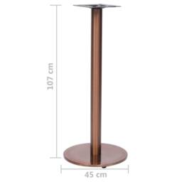 Berkfield Home Bistro Table Leg Gold √ò45x107 cm Stainless Steel in Rose Gold - Size: 45x107 cm - thumbnail 5