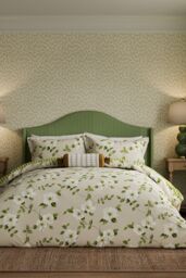 Sanderson 'Poets Rose' Cotton Duvet Cover Set in Natural - Size: Single - thumbnail 1