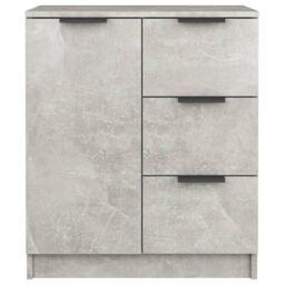 Berkfield Home Sideboards 2 pcs Concrete Grey 60x30x70 cm Engineered Wood - Size: 60 x 30 x 70 cm - thumbnail 6