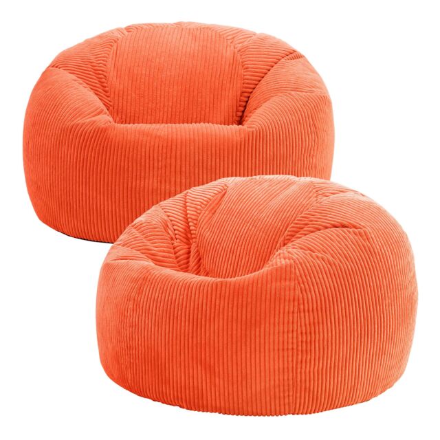 icon Kingston Classic Beanbag, Corduroy 2 Pack in Terracotta - Size: Medium - image 1