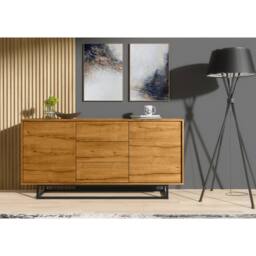 Creative Furniture Vista Loft Sideboard 140cm - Dark Oak in Brown - thumbnail 2