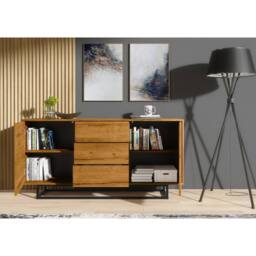 Creative Furniture Vista Loft Sideboard 140cm - Dark Oak in Brown - thumbnail 3