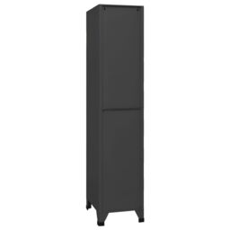 Berkfield Home Locker Cabinet Anthracite 38x45x180 cm Steel in Black - Size: 38 x 45 x 180 cm - thumbnail 3
