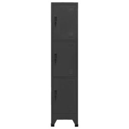 Berkfield Home Locker Cabinet Anthracite 38x45x180 cm Steel in Black - Size: 38 x 45 x 180 cm - thumbnail 2