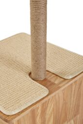 Floor Lamp with Cat Climbing Frame & Built-in Cat House in Natural - thumbnail 8
