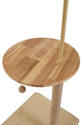 Floor Lamp with Cat Climbing Frame & Built-in Cat House in Natural - thumbnail 7