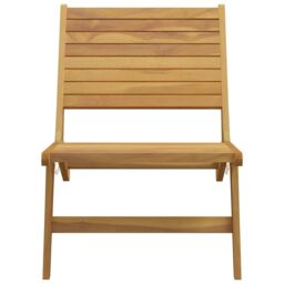Berkfield Home Garden Chair with Footrest Solid Wood Teak in Brown - thumbnail 7