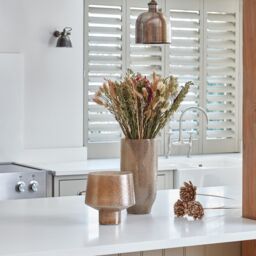 Ivyline Opulent Tall Curved Metallic Gold Vase H25Cm D16Cm - On trend design Made from pressed glass - Made in Europe