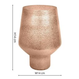 Ivyline Opulent Tall Curved Metallic Gold Vase H25Cm D16Cm - On trend design Made from pressed glass - Made in Europe - thumbnail 4