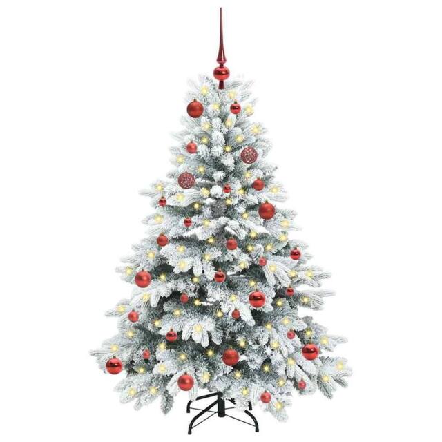 Berkfield Home Beautiful Artificial Christmas Tree with 150 LEDs Green 150 cm PE in White - image 1