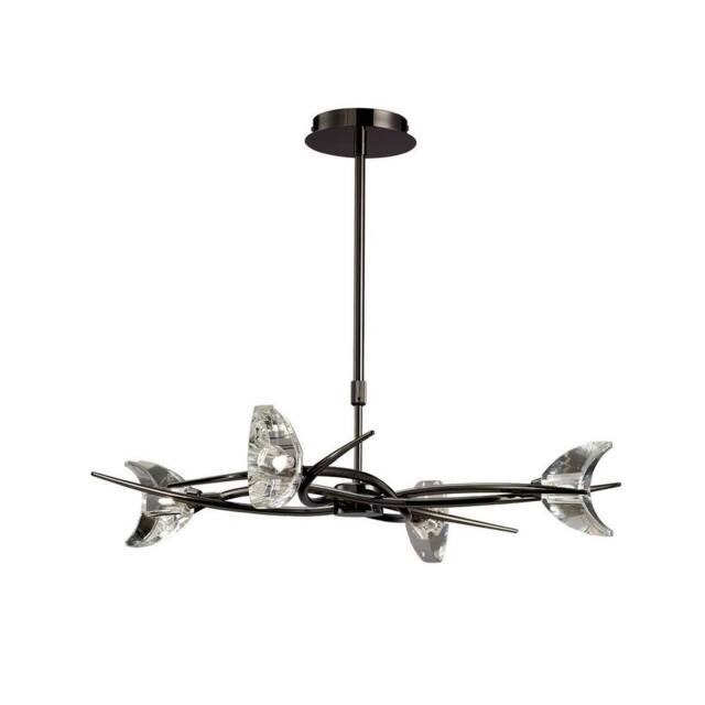 Netlighting Eclipse Telescopic Semi Flush Convertible 4 Light G9 Black Chrome - image 1
