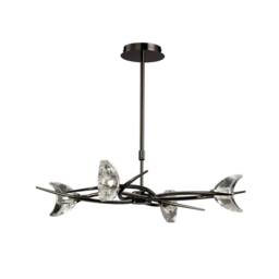 Netlighting Eclipse Telescopic Semi Flush Convertible 4 Light G9 Black Chrome - thumbnail 3
