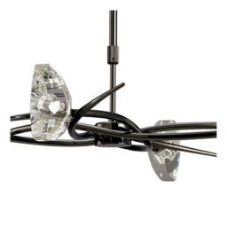 Netlighting Eclipse Telescopic Semi Flush Convertible 4 Light G9 Black Chrome - thumbnail 7