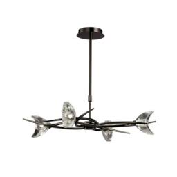 Netlighting Eclipse Telescopic Semi Flush Convertible 4 Light G9 Black Chrome