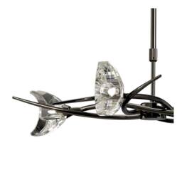 Netlighting Eclipse Telescopic Semi Flush Convertible 4 Light G9 Black Chrome - thumbnail 6