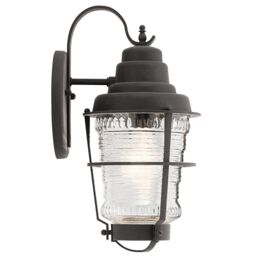 Netlighting Kichler Chance Harbor Outdoor 1 Light Wall Lantern Weathered Zinc IP44 in Grey - thumbnail 2