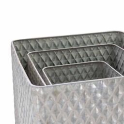Ascalon Design Ltd Square Diamond Planter - Set of 3 - L44 x W44 x H49 cm in Grey - thumbnail 2