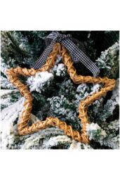 Netagon St Helens Home Garden Natural Wicker Hollow Star in Light Beige - thumbnail 3