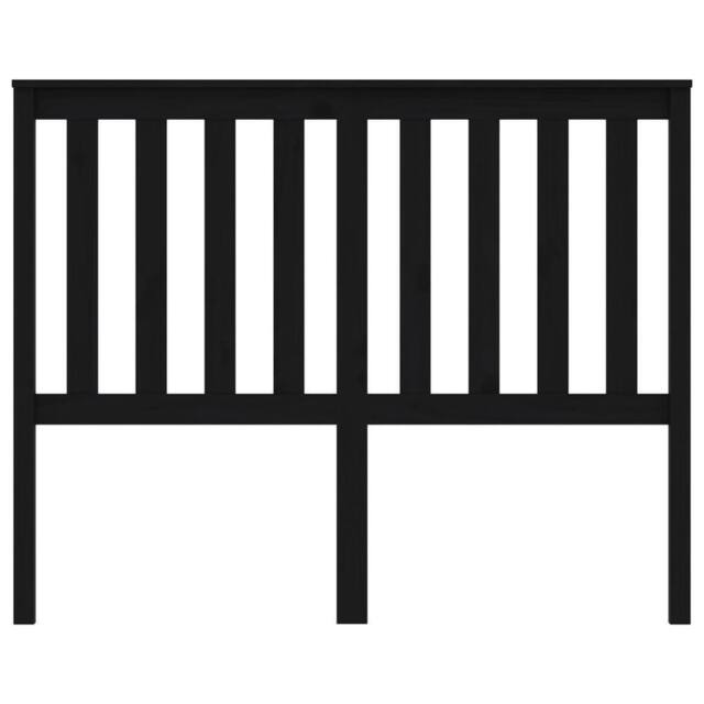 Berkfield Home Beautiful Bed Headboard Black 146x6x101 cm Solid Wood Pine - Size: 146 x 6 x 101 cm - image 1