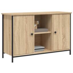 Berkfield Home TV Cabinet Sonoma Oak 100x35x65 cm Engineered Wood in Light Tan - Size: 100 x 35 x 65 cm - thumbnail 1
